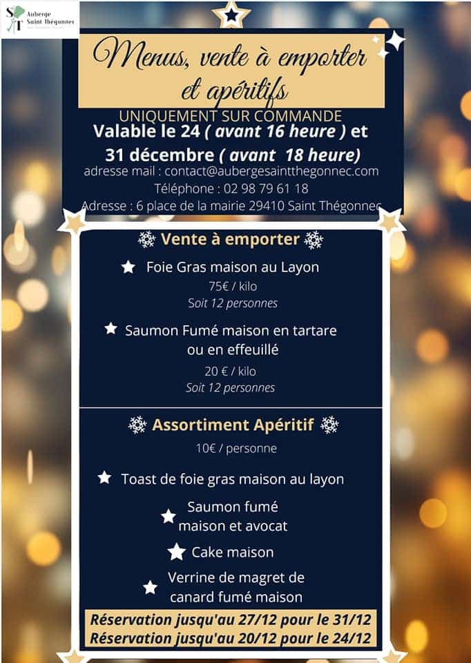 Pensez à réserver pour le soir de la Saint Sylvest…