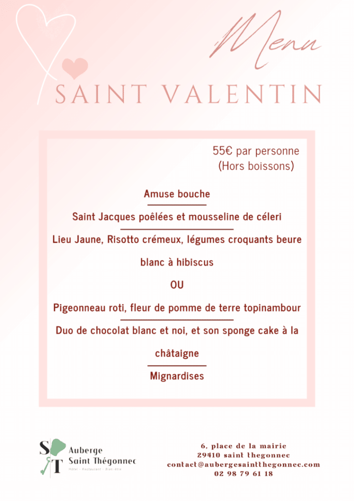 Menu de Saint-Valentin