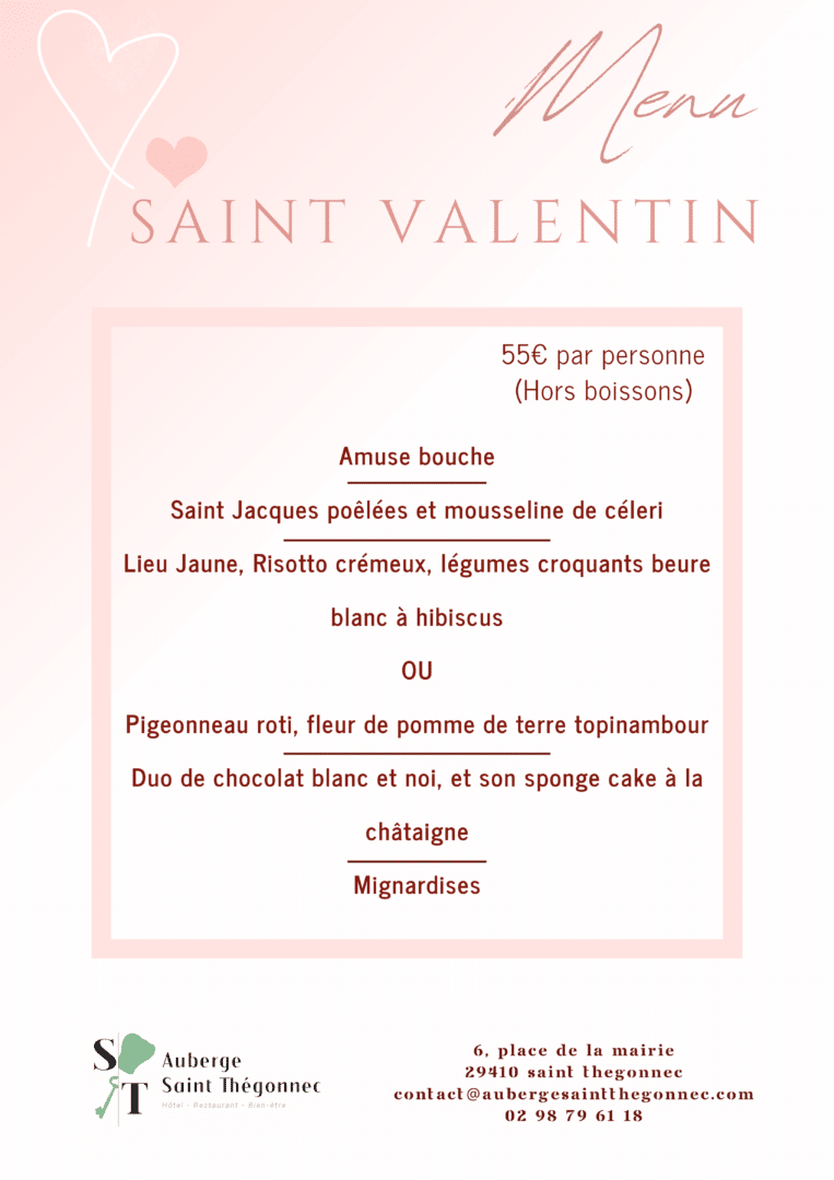 Menu saint Valentin 2024 1 - Menu de Saint-Valentin